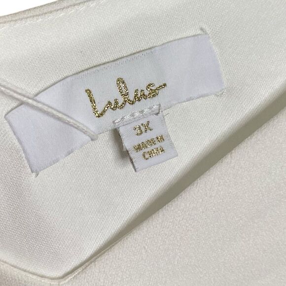 Lulus Feeling of Forever Maxi Dress Womens 3X White L/S Mermaid Wedding Gown - Picture 3 of 10